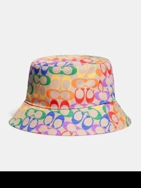 Coach Multicolor Logo Bucket Hat